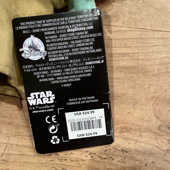 NWT Star Wars Disney Mandalorian The Child plush toy Disney Store - Picture 2 of 4